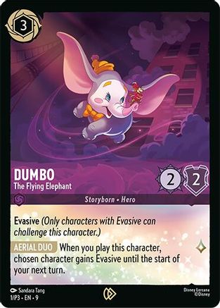 Dumbo - The Flying Elephant (1/P3) - Disney Lorcana Promo Cards Cold Foil | Grognard Games