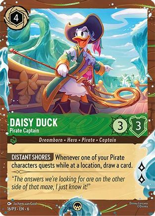 Daisy Duck - Pirate Captain (Disney Cruise Promo) (16/P3) - Disney Lorcana Promo Cards Holofoil | Grognard Games