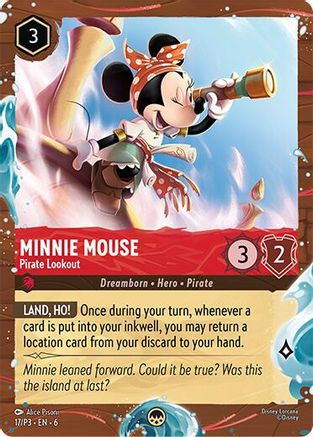 Minnie Mouse - Pirate Lookout (Disney Cruise Promo) (17/P3) - Disney Lorcana Promo Cards Holofoil | Grognard Games