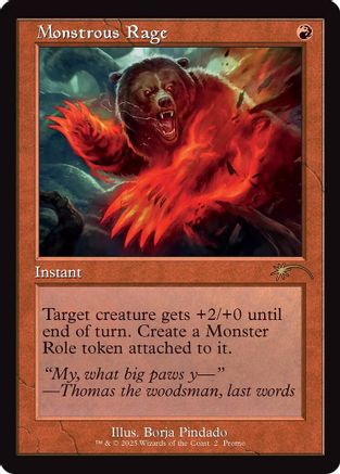 Monstrous Rage (Retro Frame) (WPN-002) - WPN & Gateway Promos Foil | Grognard Games