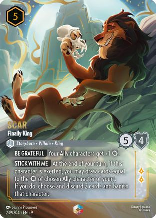 Scar - Finally King (Enchanted) (239/204) - Fabled Holofoil | Grognard Games