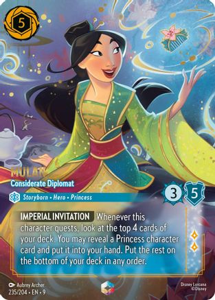 Mulan - Considerate Diplomat (Enchanted) (235/204) - Fabled Holofoil | Grognard Games