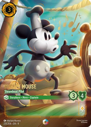Mickey Mouse - Steamboat Pilot (Enchanted) (231/204) - Fabled Holofoil | Grognard Games