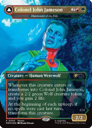 Colonel John Jameson - Huntmaster of the Fells (Borderless) (MEDIA-003) - Media Promos Foil | Grognard Games
