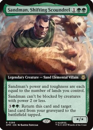 Sandman, Shifting Scoundrel (Extended Art) (SPM-266) - Marvel's Spider-Man Foil | Grognard Games