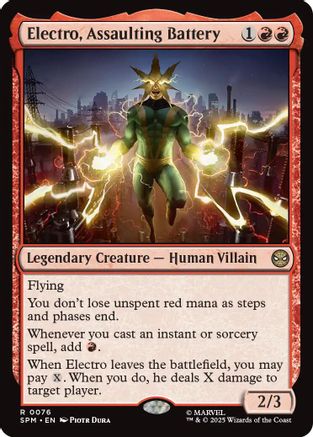 Electro, Assaulting Battery (SPM-076) - Marvel's Spider-Man Foil | Grognard Games