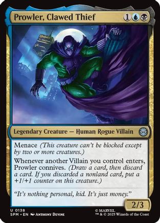 Prowler, Clawed Thief (SPM-138) - Marvel's Spider-Man | Grognard Games