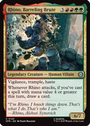 Rhino, Barreling Brute (SPM-140) - Marvel's Spider-Man Foil | Grognard Games