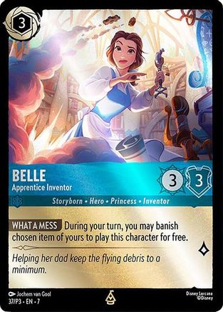 Belle - Apprentice Inventor (37) - Disney Lorcana Promo Cards Cold Foil | Grognard Games