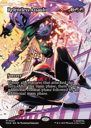 Relentless Assault (Borderless) (MAR-025) - Marvel Eternal-Legal | Grognard Games