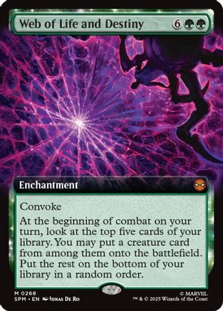 Web of Life and Destiny (Extended Art) (SPM-268) - Marvel's Spider-Man Foil | Grognard Games