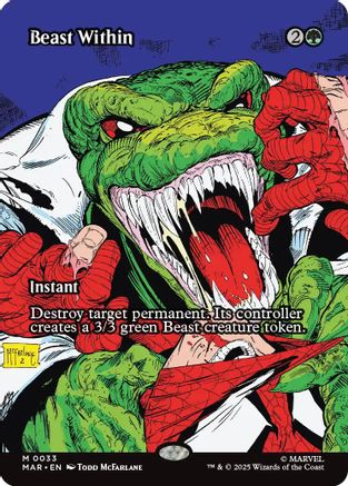 Beast Within (Borderless) (MAR-033) - Marvel Eternal-Legal | Grognard Games
