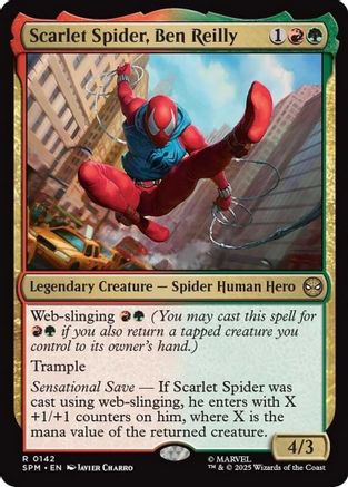 Scarlet Spider, Ben Reilly (SPM-142) - Marvel's Spider-Man Foil | Grognard Games