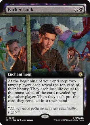 Parker Luck (Extended Art) (SPM-258) - Marvel's Spider-Man | Grognard Games