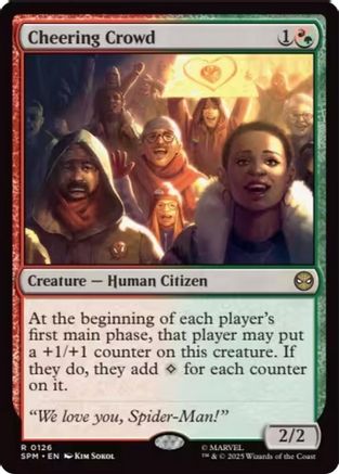 Cheering Crowd (SPM-126) - Marvel's Spider-Man Foil | Grognard Games