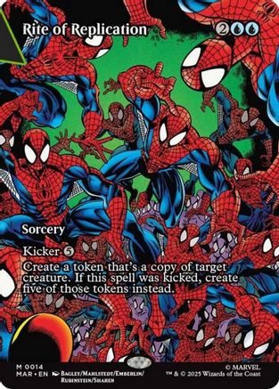 Rite of Replication (Borderless) (MAR-014) - Marvel Eternal-Legal Foil | Grognard Games