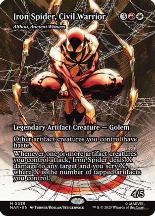 Iron Spider, Civil Warrior - Alibou, Ancient Witness (MAR-039) - Marvel Eternal-Legal Foil | Grognard Games