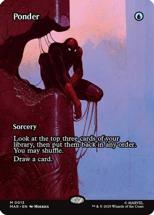 Ponder (Borderless) (MAR-013) - Marvel Eternal-Legal Foil | Grognard Games