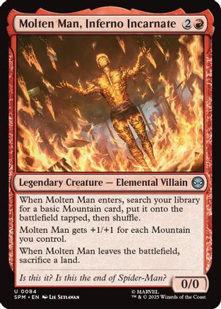 Molten Man, Inferno Incarnate (SPM-084) - Marvel's Spider-Man Foil | Grognard Games