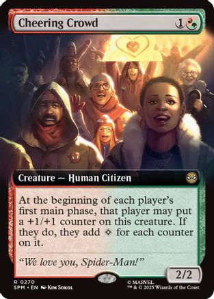 Cheering Crowd (Extended Art) (SPM-270) - Marvel's Spider-Man Foil | Grognard Games