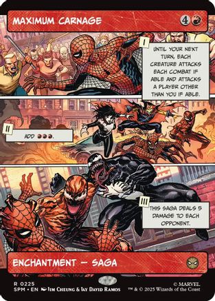 Maximum Carnage (Borderless) (SPM-225) - Marvel's Spider-Man Foil | Grognard Games