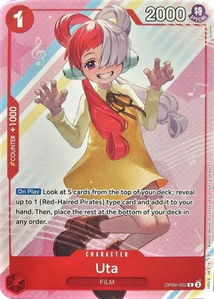 Uta (Welcome Pack Vol. 2) (OP09-002) - One Piece Promotion Cards | Grognard Games