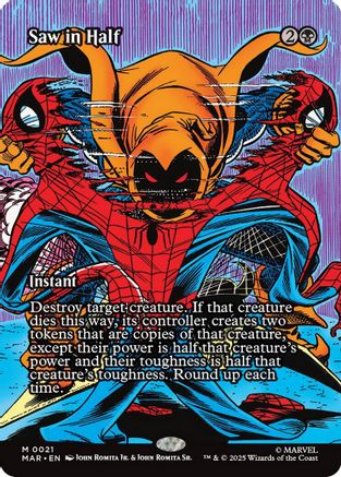 Saw in Half (Borderless) (MAR-021) - Marvel Eternal-Legal | Grognard Games