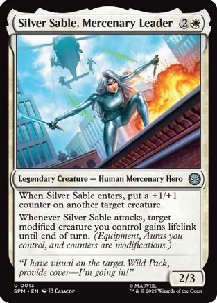 Silver Sable, Mercenary Leader (SPM-013) - Marvel's Spider-Man Foil | Grognard Games