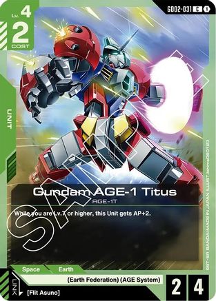Gundam AGE-1 Titus - Dual Impact (GD02-031) | Grognard Games