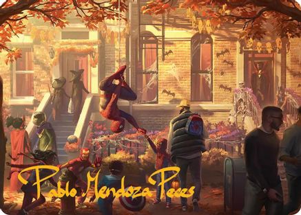 Friendly Neighborhood Art Card (Gold-Stamped Signature) (AASPM-002) - Art Series: Marvel's Spider-Man | Grognard Games