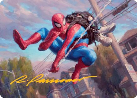 Spider-Man, Web-Slinger Art Card (Gold-Stamped Signature) (AASPM-004) - Art Series: Marvel's Spider-Man | Grognard Games