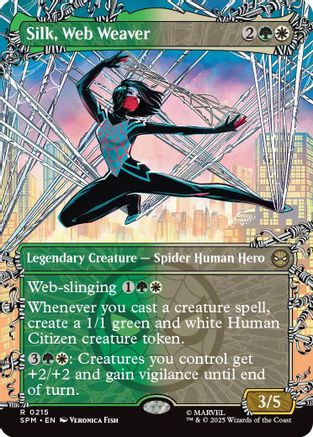 Silk, Web Weaver (Borderless) (SPM-215) - Marvel's Spider-Man Foil | Grognard Games
