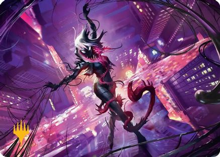Gwenom, Remorseless Art Card (Gold-Stamped Planeswalker Symbol) (AASPM-008) - Art Series: Marvel's Spider-Man | Grognard Games