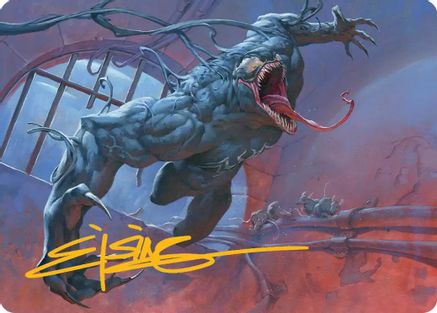Venom, Evil Unleashed Art Card (Gold-Stamped Signature) (AASPM-012) - Art Series: Marvel's Spider-Man | Grognard Games