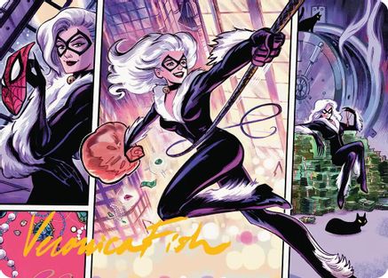 Black Cat, Cunning Thief Art Card (Gold-Stamped Signature) (AASPM-044) - Art Series: Marvel's Spider-Man | Grognard Games