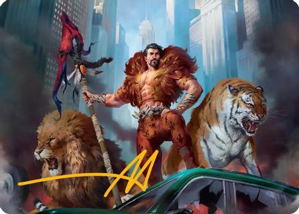 Kraven, Proud Predator Art Card (Gold-Stamped Signature) (AASPM-028) - Art Series: Marvel's Spider-Man | Grognard Games