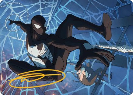 Symbiote Spider-Man Art Card (Gold-Stamped Signature) (AASPM-040) - Art Series: Marvel's Spider-Man | Grognard Games