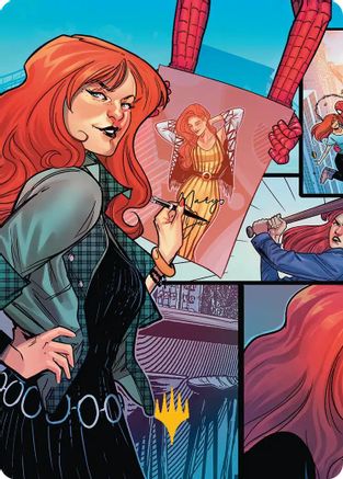 Mary Jane Watson Art Card (Gold-Stamped Planeswalker Symbol) (AASPM-050) - Art Series: Marvel's Spider-Man | Grognard Games