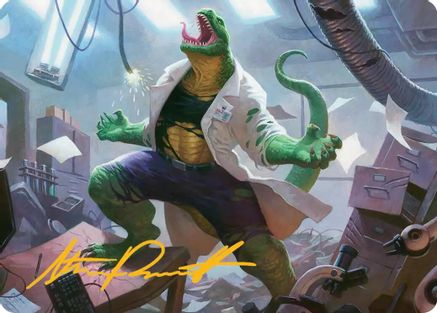 Lizard, Connors's Curse Art Card (Gold-Stamped Signature) (AASPM-018) - Art Series: Marvel's Spider-Man | Grognard Games
