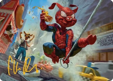 Spider-Ham, Peter Porker Art Card (Gold-Stamped Signature) (AASPM-019) - Art Series: Marvel's Spider-Man | Grognard Games