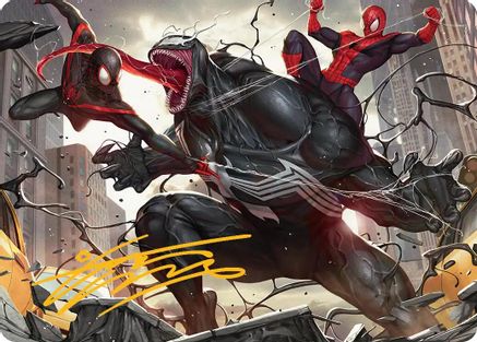 Terrific Team-Up Art Card (Gold-Stamped Signature) (AASPM-023) - Art Series: Marvel's Spider-Man | Grognard Games