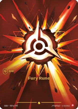 Fury Rune (Alternate Art) (007a/298) - Origins Foil | Grognard Games