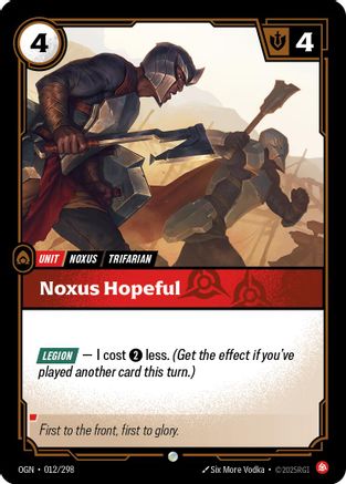Noxus Hopeful (012/298) - Origins Foil | Grognard Games