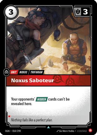 Noxus Saboteur (018/298) - Origins | Grognard Games