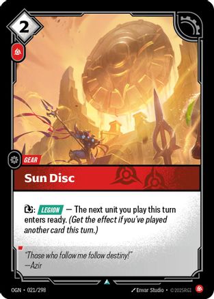 Sun Disc (021/298) - Origins Foil | Grognard Games