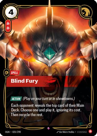 Blind Fury (025/298) - Origins Foil | Grognard Games