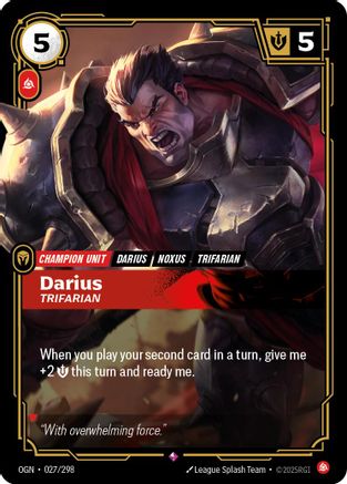 Darius - Trifarian (027/298) - Origins Foil | Grognard Games