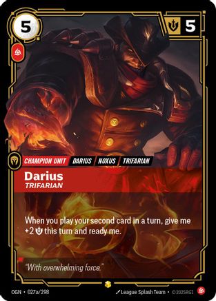 Darius - Trifarian (Alternate Art) (027a/298) - Origins Foil | Grognard Games