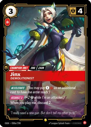 Jinx - Demolitionist (Alternate Art) (030a/298) - Origins Foil | Grognard Games