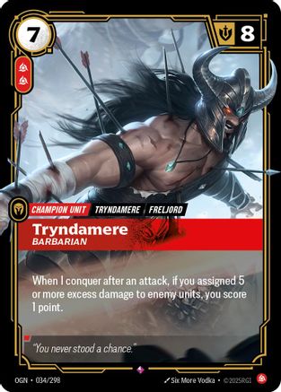 Tryndamere - Barbarian (034/298) - Origins Foil | Grognard Games